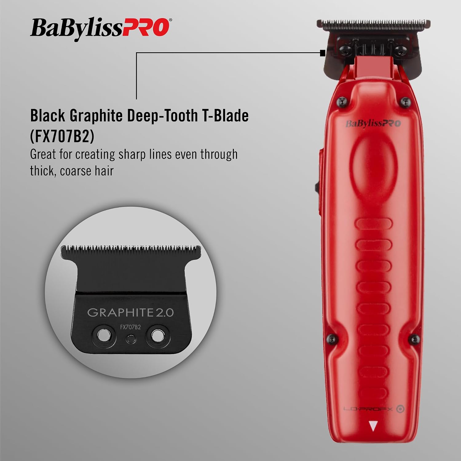 BaBylissPRO FXONE LO-PROFX prepack Including Hair Clipper, Trimmer, Charging Base and Boosted Capacity Battery