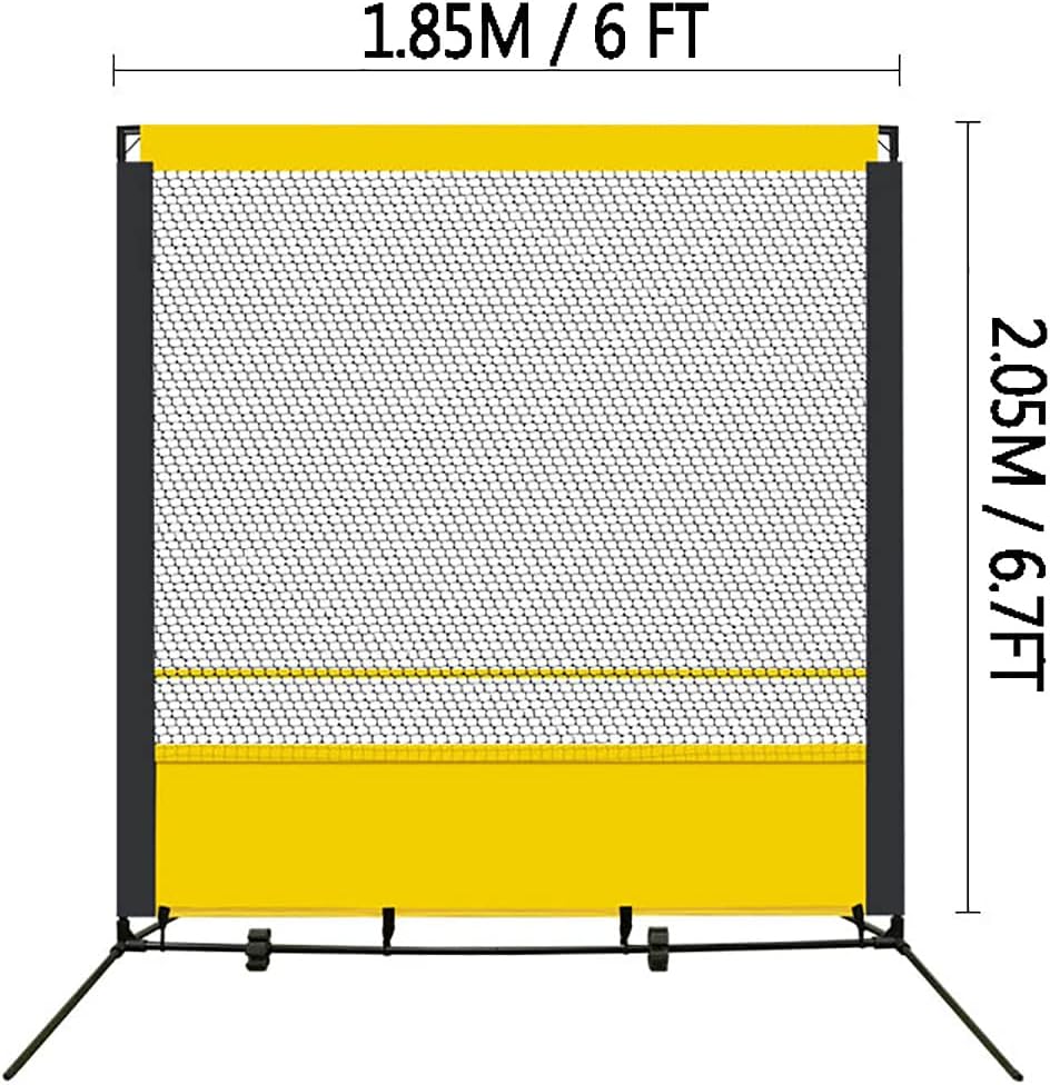Portable Tennis Rebounder Tennis Practice Wall for Indoor & Outdoor Training Training Equipment Tennis Rebound Net (6x6.7ft)