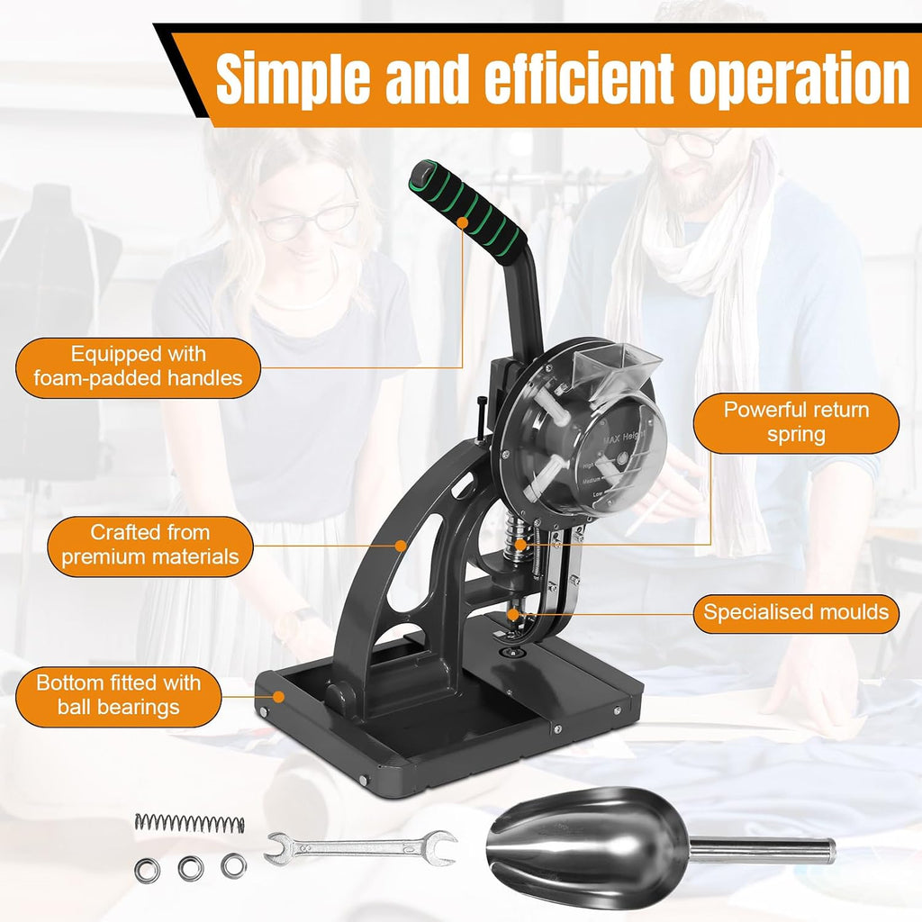 Generic Semi Automatic 8mm Tarpaulin Eyelet Press Punching Machine Eyelet Press Rivet Press for Fabric Leather Banners DIY Projects