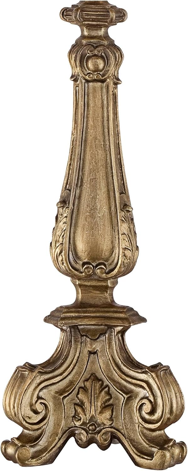 Barnes and Ivy Dubois 37 1/4' Tall Large Traditional Country Cottage Core End Table Lamps Set of 2 Antique Gold Finish Fabric Shade Console Living Room Bedroom Bedside Nightstand House Office Home