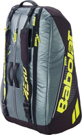 Babolat Pure Aero RH x6 Tennis Bag (Metallic Grey/Black/Fluo Yellow)