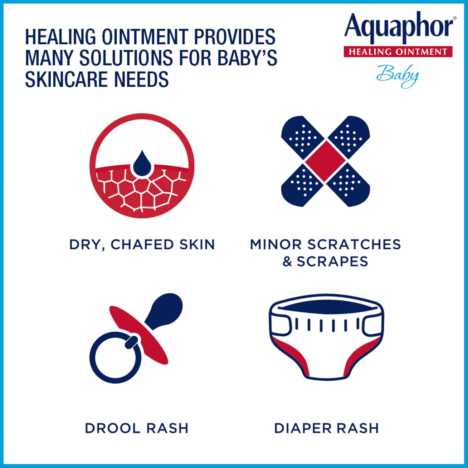 Aquaphor Baby Healing Ointment Advanced Therapy Skin Protectant, Dry Skin and Diaper Rash Ointment, 7 Oz Tube (Pack of 12)