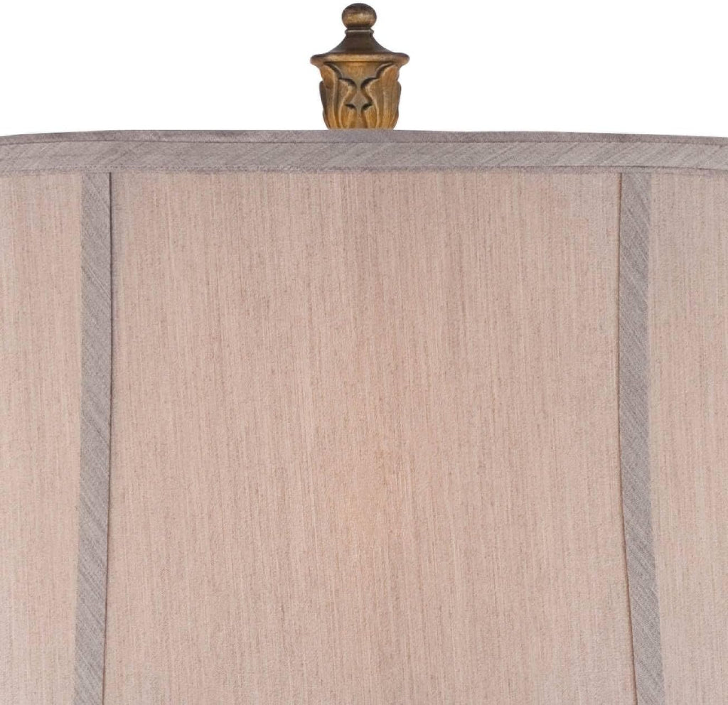 Barnes and Ivy Dubois 37 1/4' Tall Large Traditional Country Cottage Core End Table Lamps Set of 2 Antique Gold Finish Fabric Shade Console Living Room Bedroom Bedside Nightstand House Office Home