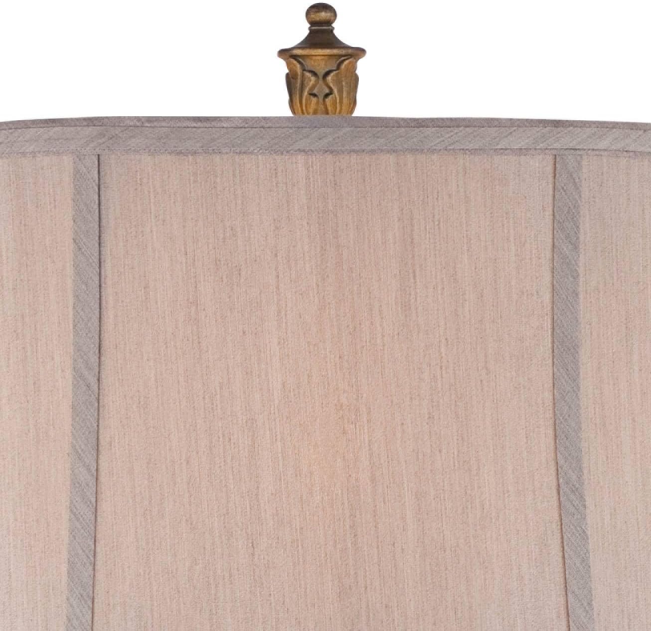Barnes and Ivy Dubois 37 1/4' Tall Large Traditional Country Cottage Core End Table Lamps Set of 2 Antique Gold Finish Fabric Shade Console Living Room Bedroom Bedside Nightstand House Office Home