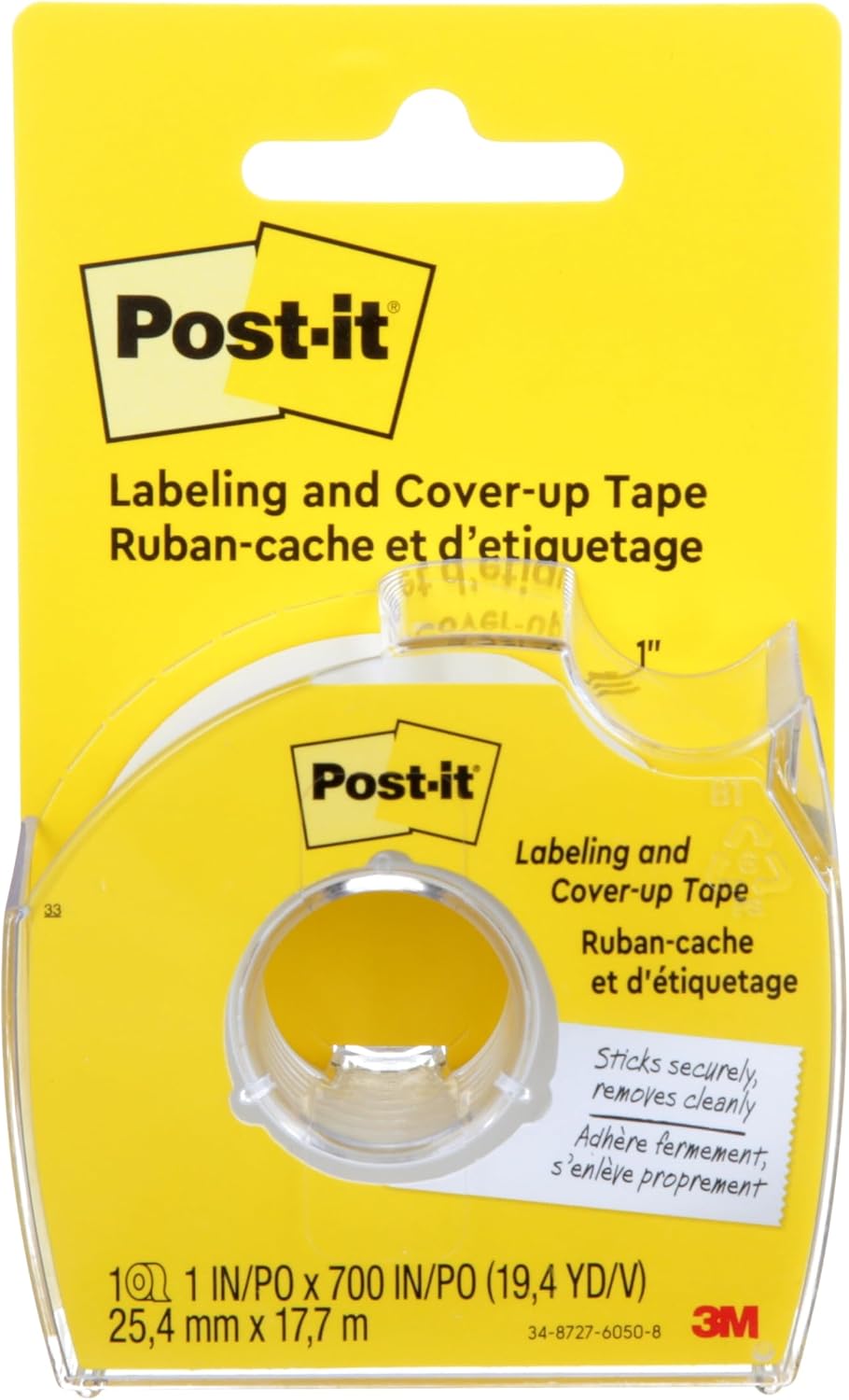 Post-it Labeling and Cover-up Tape 658, 1 in x 700 in (25.4 mm x 17.7 m) - [24 Pack]