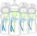 Dr. Brown's Natural Flow Anti-Colic Options+ Wide-Neck Baby Bottles 9 oz/270 mL,with Level 1 Slow Flow Nipple,4 Count,0m+ (Pack of 6)