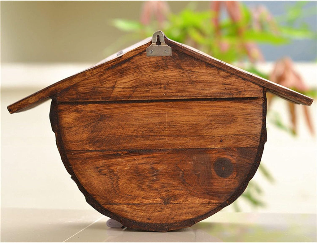 Secure Wall Mounted Mailbox Wooden Mailbox, Suggestion Letter Box, Wall-Mount Mailboxes for Home Company Decor, Garden Decor Rainproof Post Box