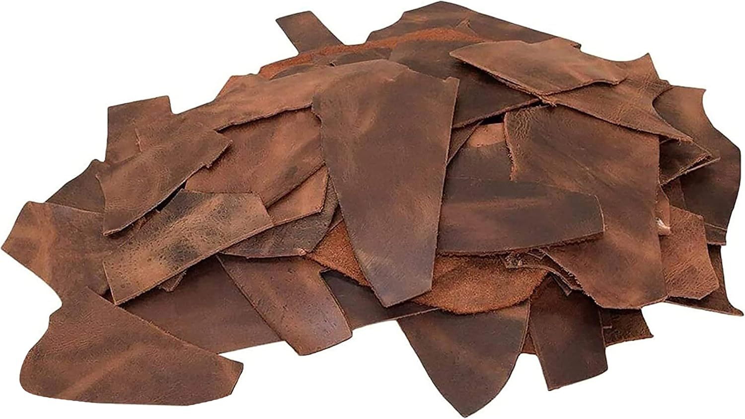 European Leather Work 9-10 oz. (3.6-4mm) Oil-Tanned Leather Scraps Size: 10 LB - Bourbon Brown Cowhide Full Grain Leather for Tooling, Accessories, Jewelry, Crafting, and DIY Projects