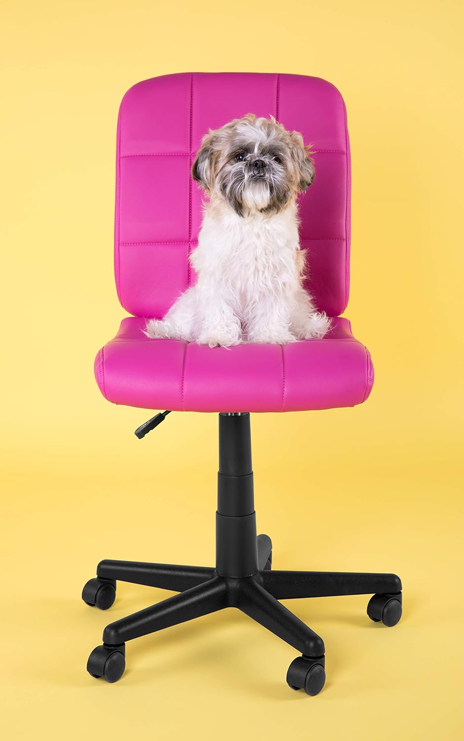Flash Furniture Clayton Mid-Back Pink Quilted Vinyl Swivel Task Office Chair