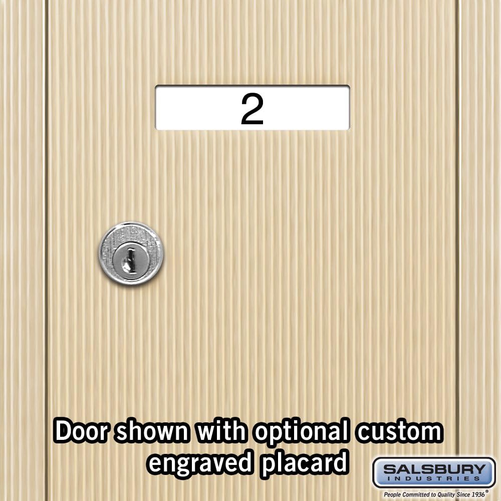 Salsbury Industries 3504SRU Recessed Mounted Vertical Mailbox for use with USPS Lock, 4 Doors, Sandstone