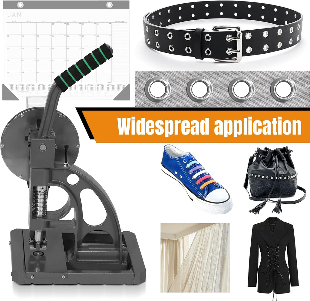 Semi Automatic 8mm Puncher Eyelet Feeding Tool Banner Tarpaulin Eyelet Press Punching Machine for Fabric Leather Banners DIY Projects