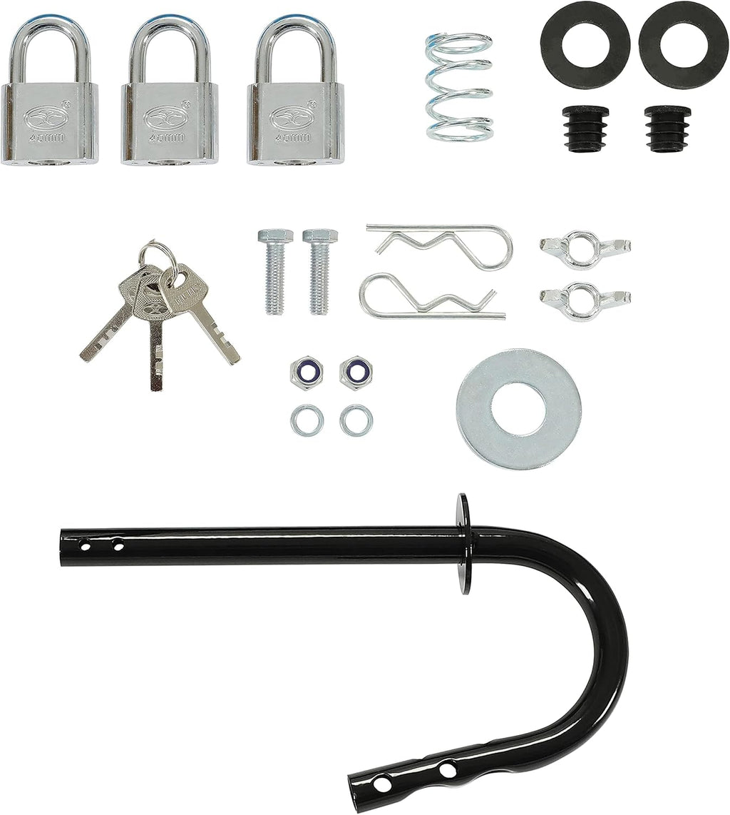 ECOTRIC 10pc 3 Place Weed Eater Rack Carrier Mount On Landscape Truck | Trailer Enclosed Trimmer Rack Holder w/Lock Pair