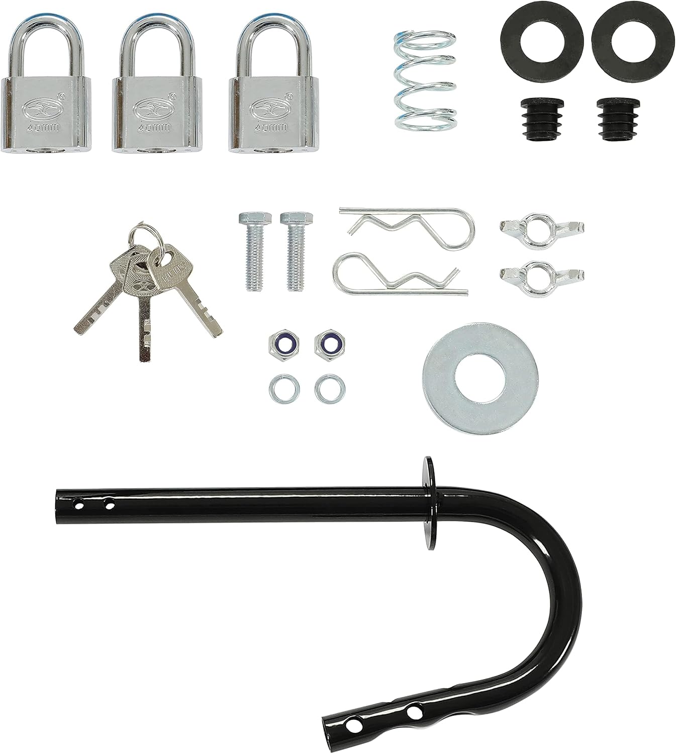 ECOTRIC 10pc 3 Place Weed Eater Rack Carrier Mount On Landscape Truck | Trailer Enclosed Trimmer Rack Holder w/Lock Pair