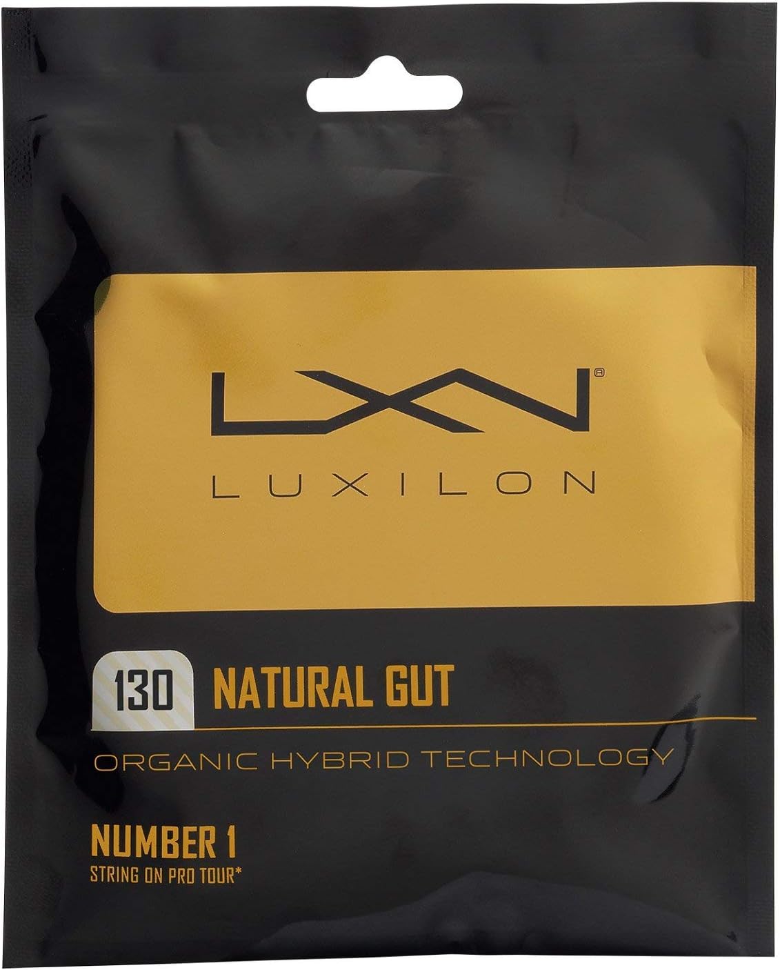 Luxilon Natural Gut Tennis Racquet String Sets - 16 and 17 Gauge - in Multi-Packs - Best for Comfort and Control (2-4-6-8-Packs)