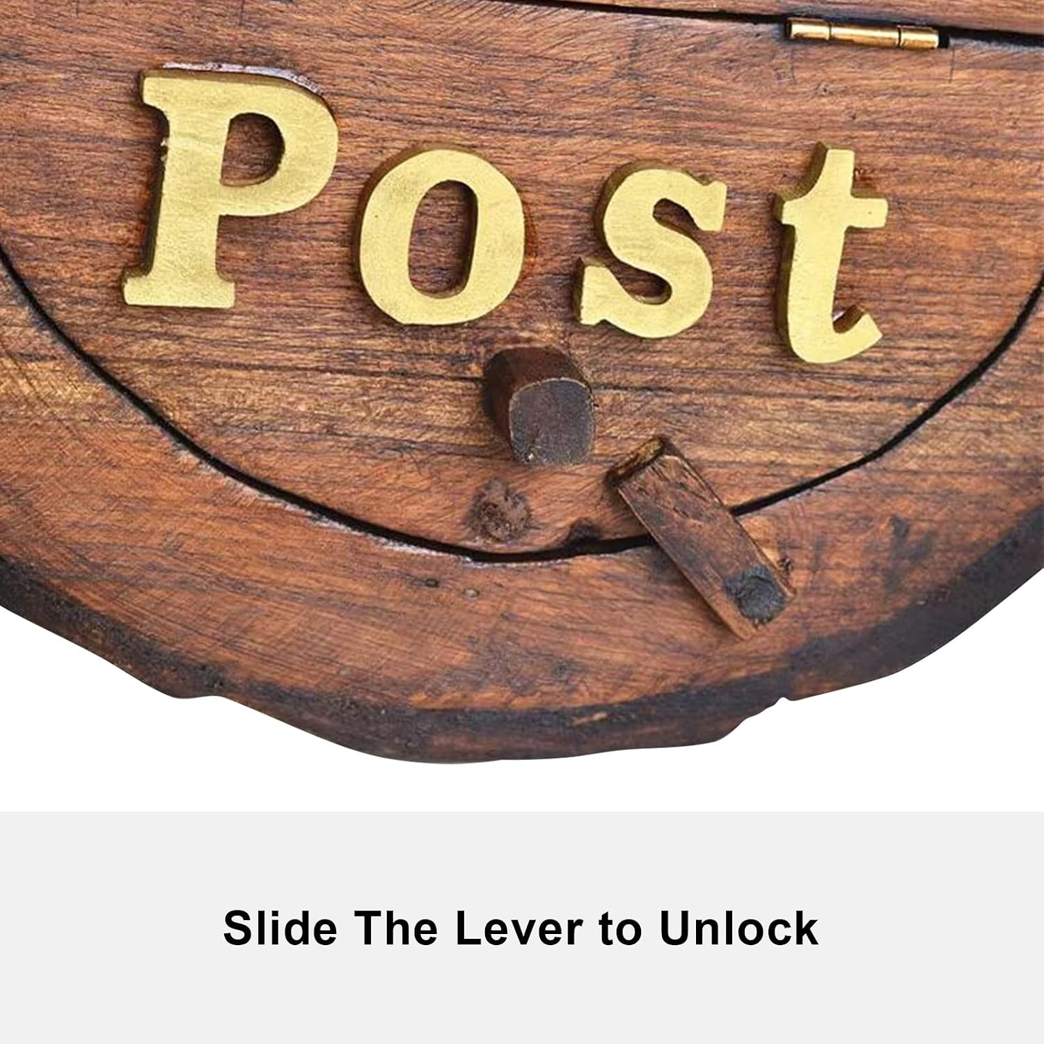 Wooden Wall Mount Mailbox, Vintage Mailboxes for Outside, Rainproof Letter Box Suggestion Box Cabin Post Box for Home Bar House Decor 15 x 6 x 10 Inch