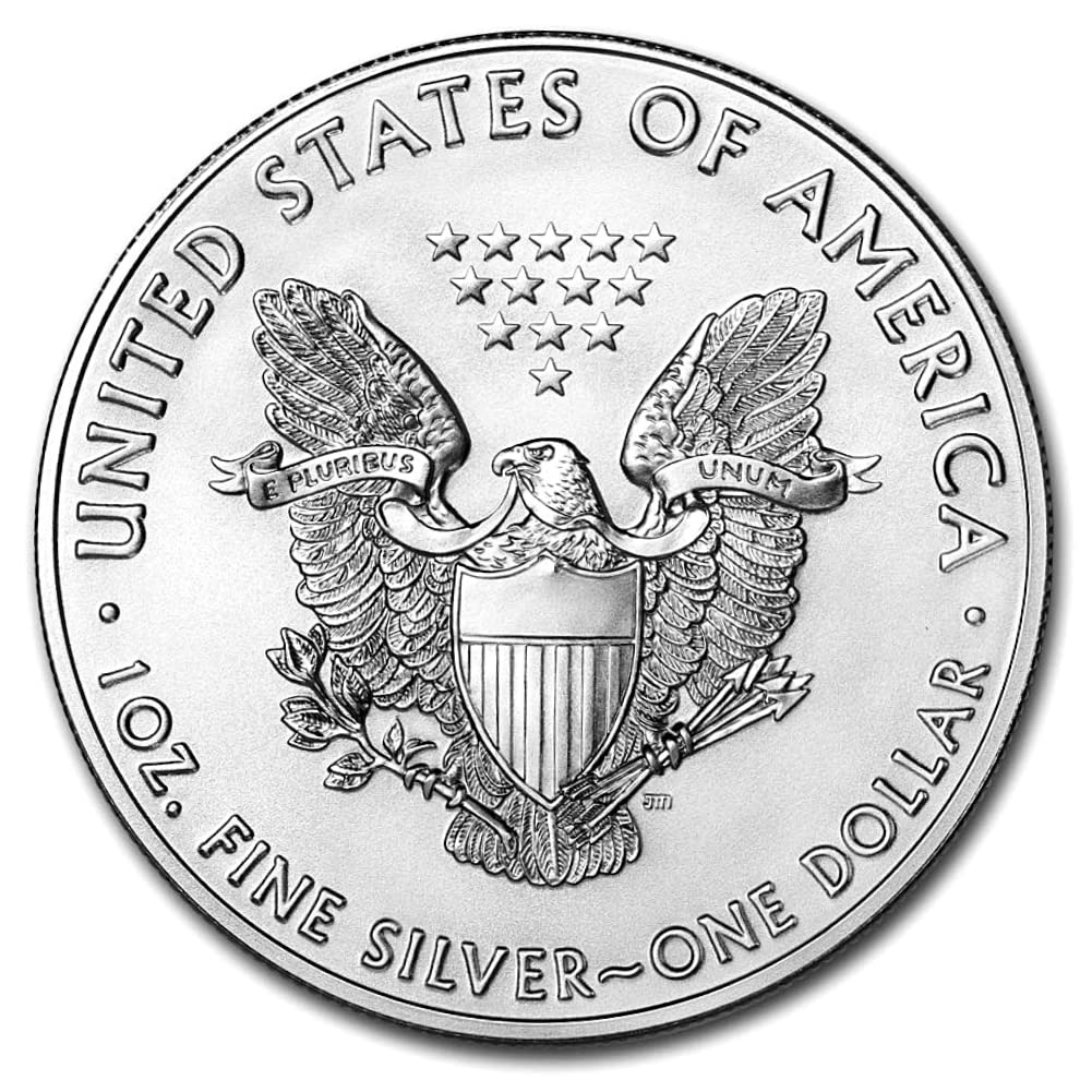 1986 - Present (Random Year) Lot of (10) 1 Ounce Silver American Eagle Coins Brilliant Uncirculated (Type 1 or 2) in Original United States Tube with Certificates of Authenticity $1 Seller BU
