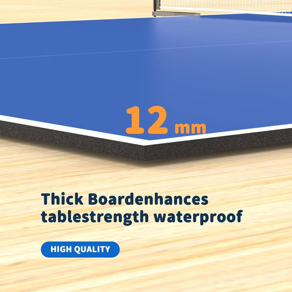 Ping Pong Table Topper for Pool Table,Foldable 8x4 FT Ping Pong Conversion Top with Net Set for Billiard Table w/Net & Foam Padding, Easy Conversion