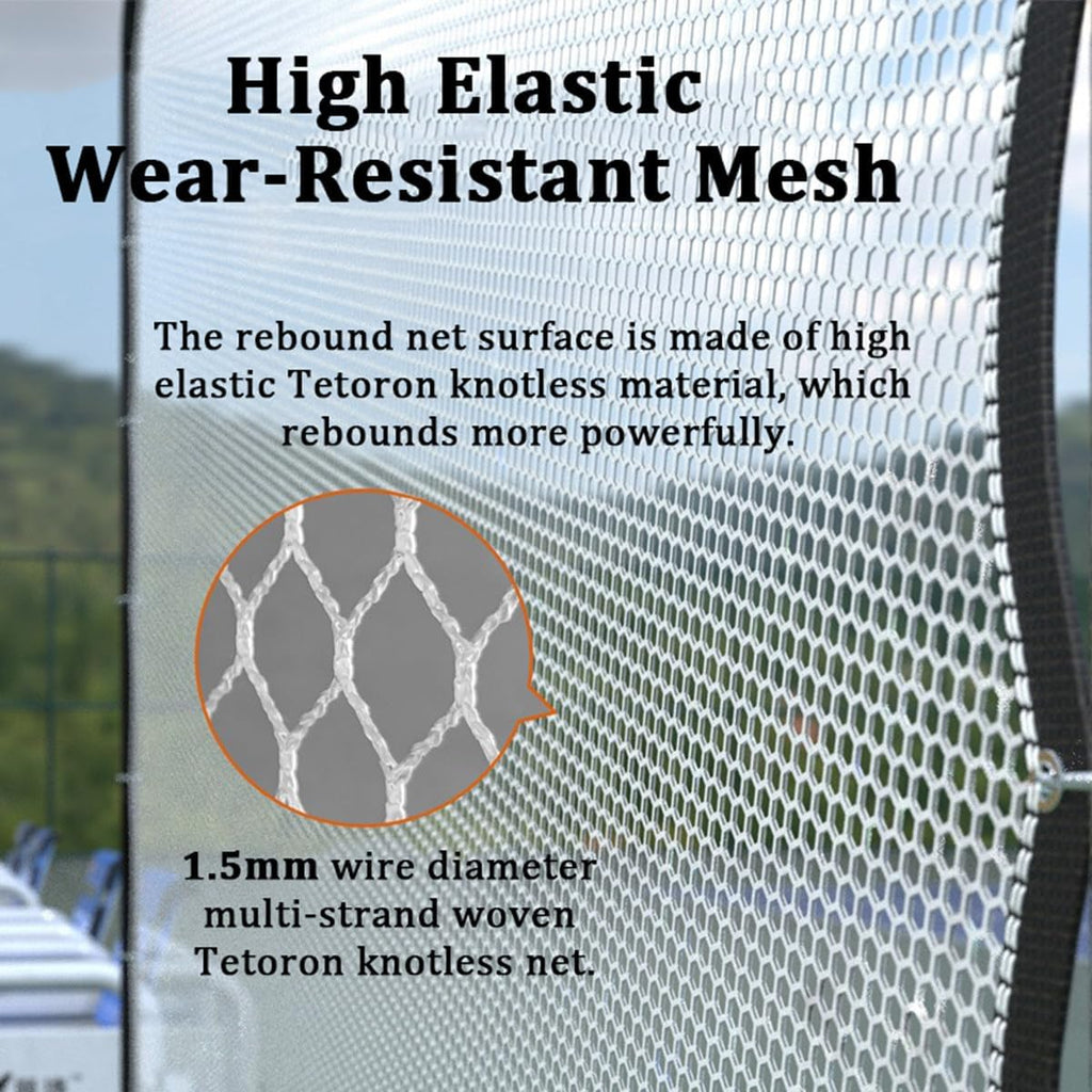 Portable Tennis Rebound Net, 9.6x7' Rebound Wall Multi-Sport Training Equipment for Tennis & Racquet Sports Ball Backboard, Jumbo Tennis Training for Indoor & Outdoor