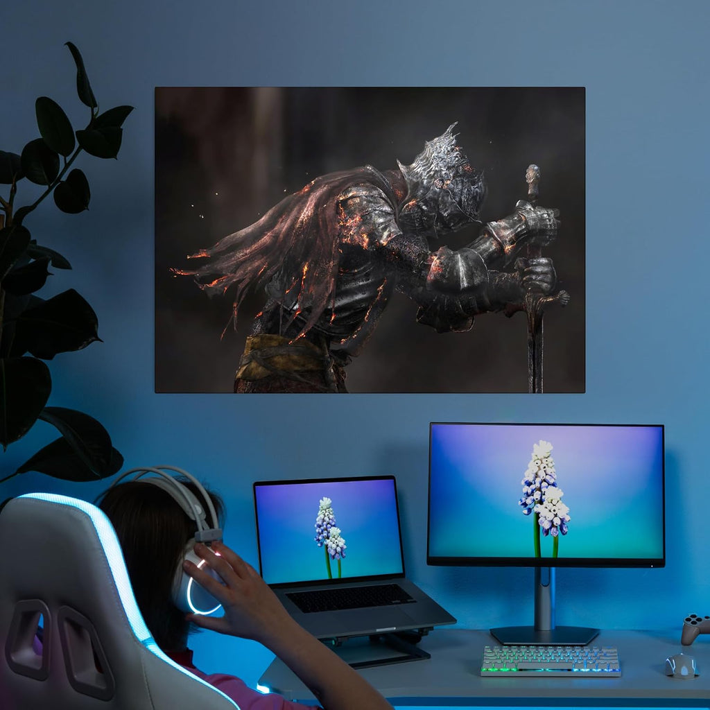 Displate Metal Poster DARK SOULS III Wall Art L | Wall-safe magnetic mounting, no drilling or tools. Easy to mount, artwork, wall decor home living room, bedrooms, offices.