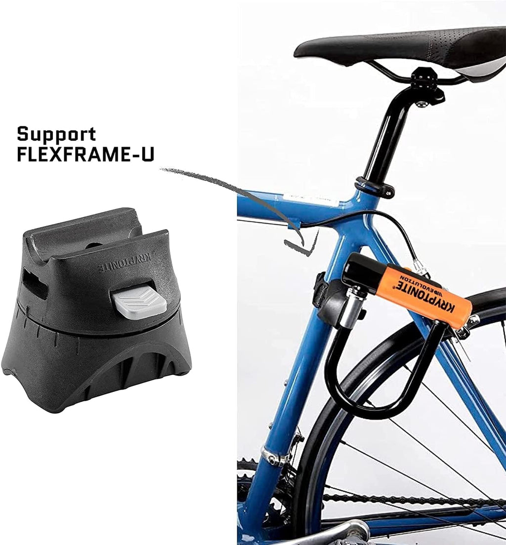 Kryptonite Evolution Standard Bike U-Lock, 4x9 Inch - 14mm Max-Performance Steel Shackle with Double Deadbolt, Includes 3 Keys, Convenient Carry Bracket - High-Security Bicycle Lock, Black, 3.5 lbs