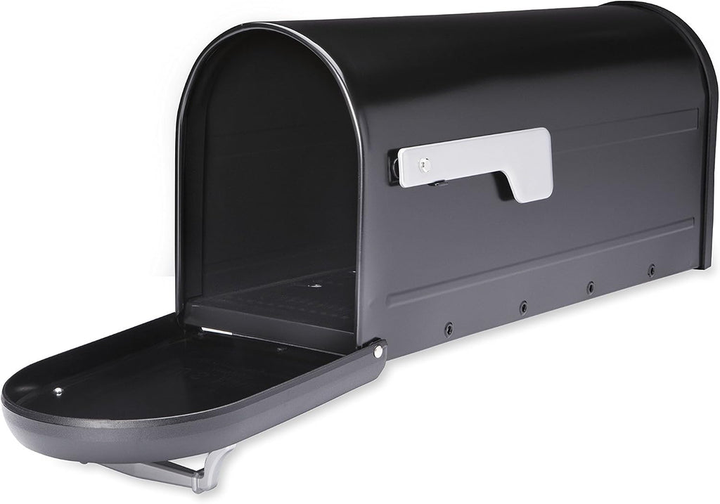 Zippity Outdoor Products ZP19013 Classica Mailbox Post and Architectural Mailboxes Chadwick Galvanized Steel Post-Mount Mailbox, Black