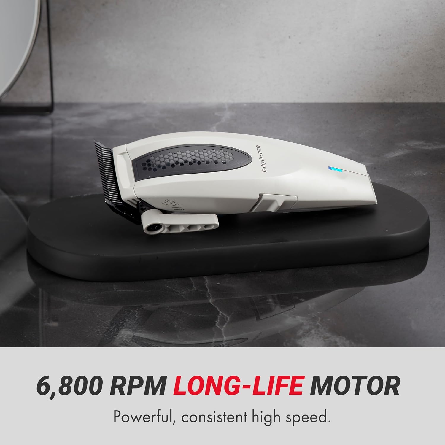 BaBylissPRO LithiumFX Cord/Cordless Lithium Ergonomic Hair Clippers for Men