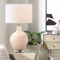 Color + Plus OVO 28 1/2' High Linen Pink Table Lamp