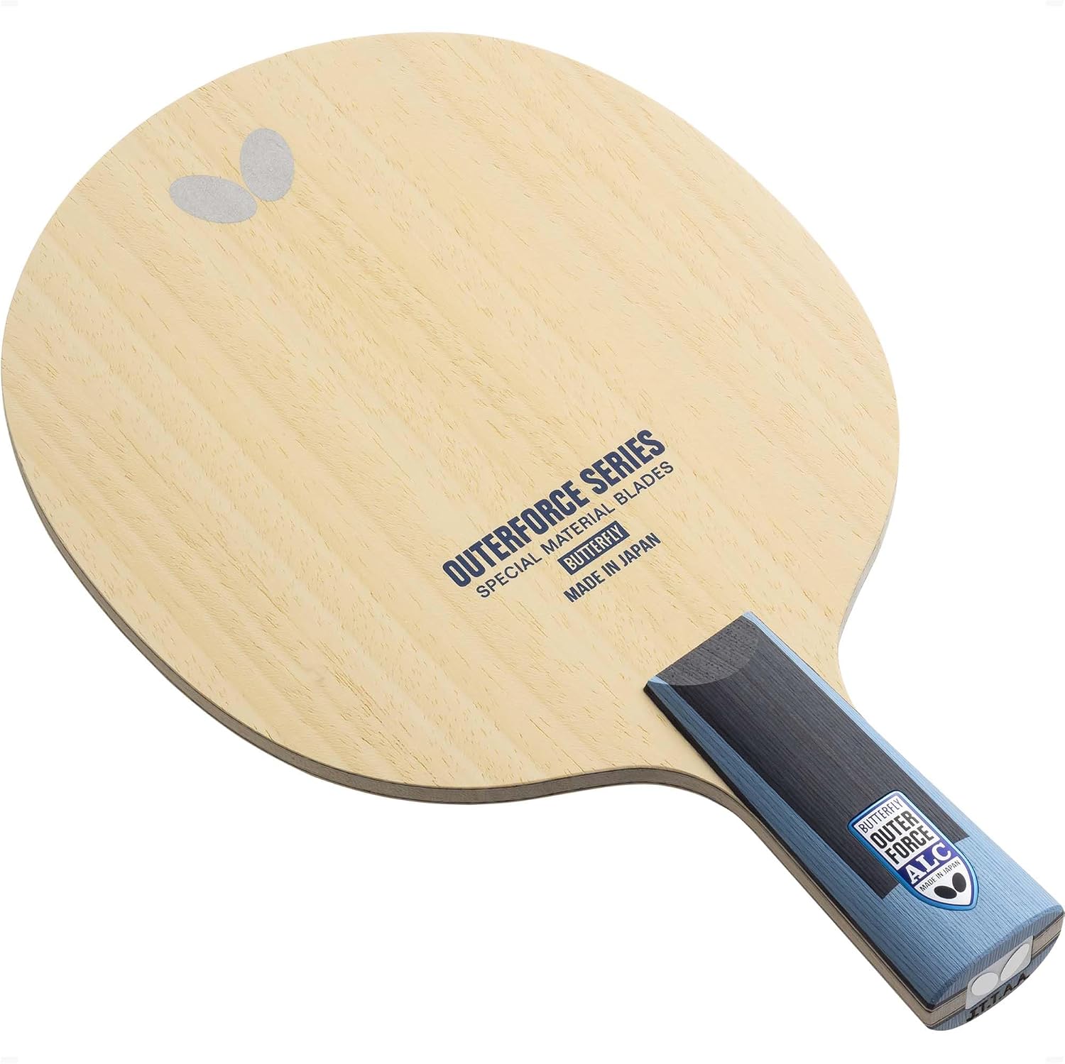 Butterfly Outerforce ALC CS Blade - Professional Butterfly Table Tennis Blade - Arylate-Carbon Fiber Blade - Good for Traditional or Reverse Backhand Penhold Style - Made in Japan