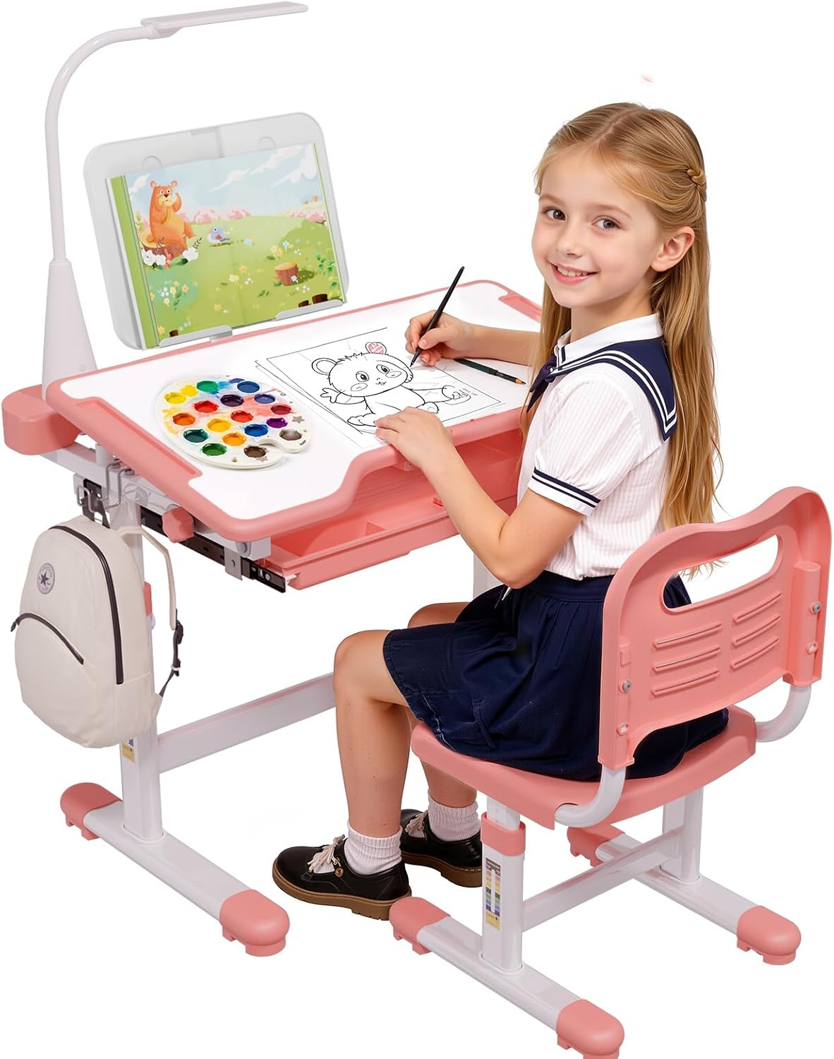 BIERUM Kids Ergonomic Study Desk and Chair Set