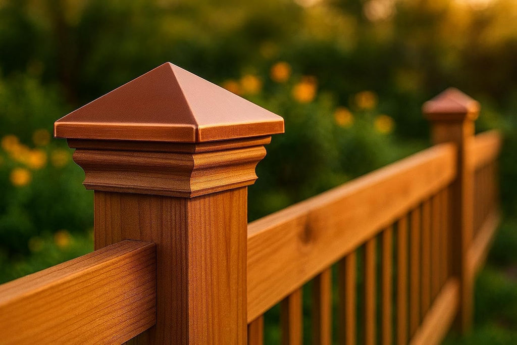 Cambridge Copper Cedar Slip Over Post Cap for 7 in. Post Size
