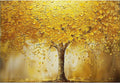 30 Original Gold art painting on canvas, Fortune Tree wall decor with golden leaf and powder, gold tree home decorations in modern style, handmade trees acrylic painting by college teachers 1