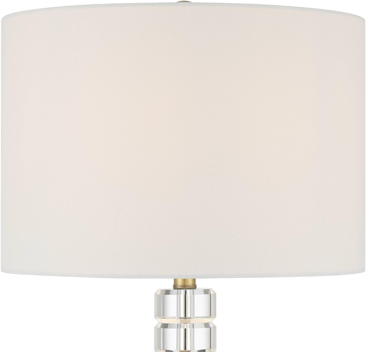 Possini Euro Design Cecil 31' Tall Large Modern End 3-Way Table Lamp Clear Gold Brass Finish Acrylic Metal Single Fabric White Shade Living Room Bedroom Bedside Nightstand House Office Home Reading
