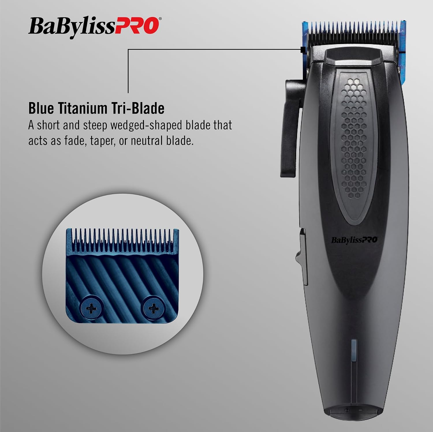 BaBylissPRO LithiumFX Cord/Cordless Lithium Ergonomic Hair Clippers for Men