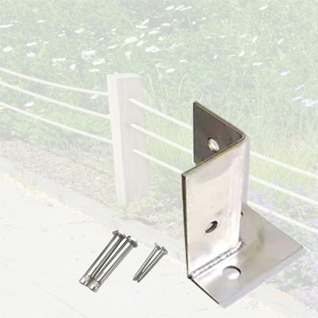 Adjustable Stand Alone Post Anchor Bracket, Silver Cement Post Base Pergola Kit, Wood Post Deck Mount for Railing Wood Post/Deck Railing/Fence Kit(10 pcs)