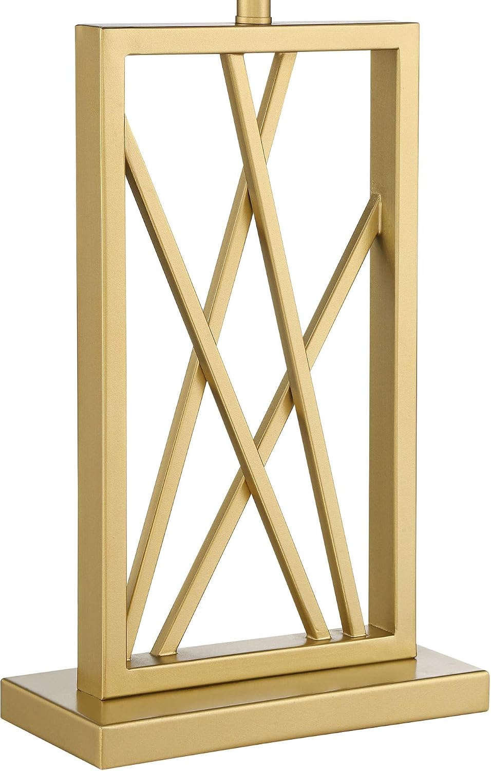 360 Lighting Claudia 26 1/2' Tall Square Modern Glam Luxe Table Lamp Gold Finish Metal Single White Shade Living Room Bedroom Bedside Nightstand House Office Home Kitchen Entryway Console