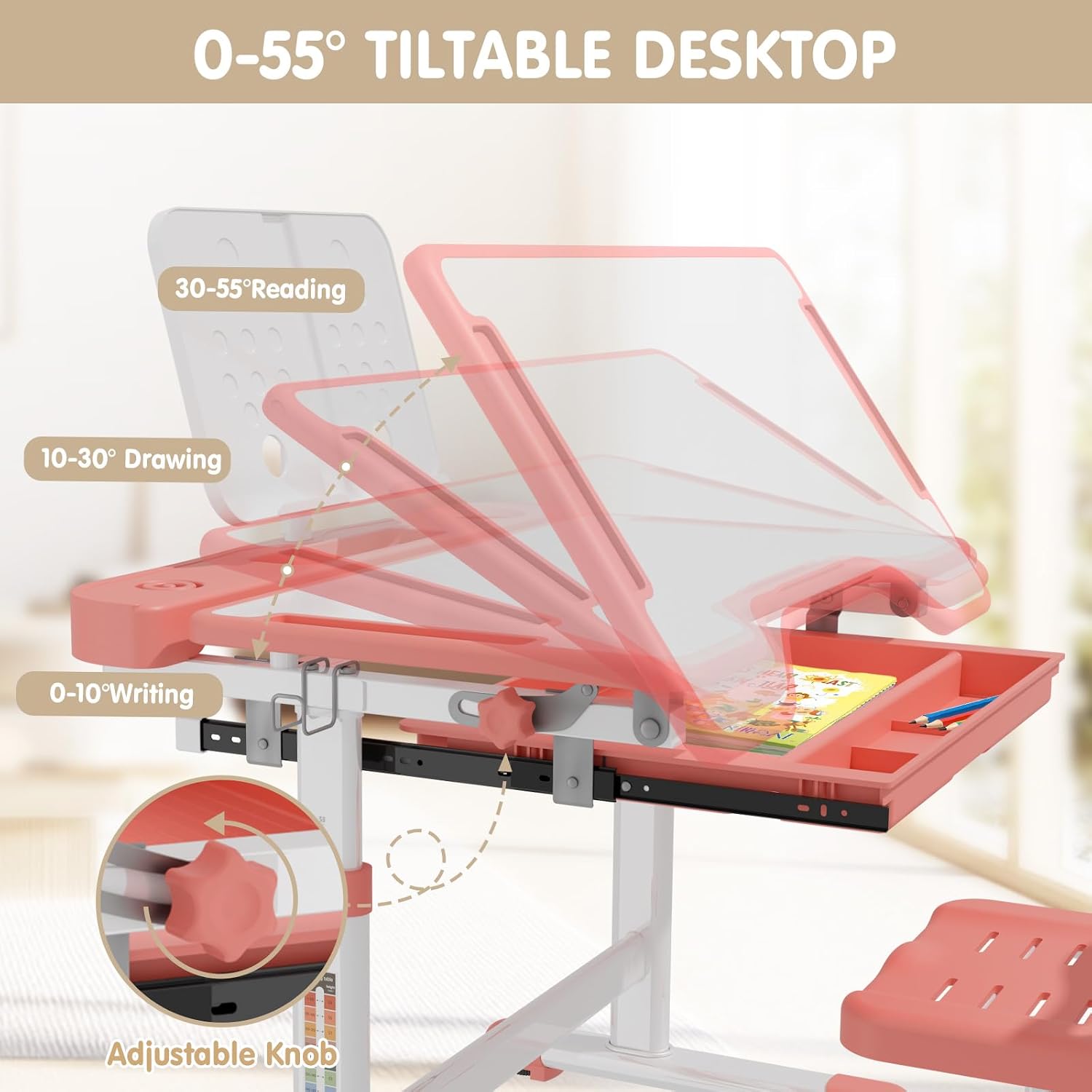 BIERUM Kids Ergonomic Study Desk and Chair Set