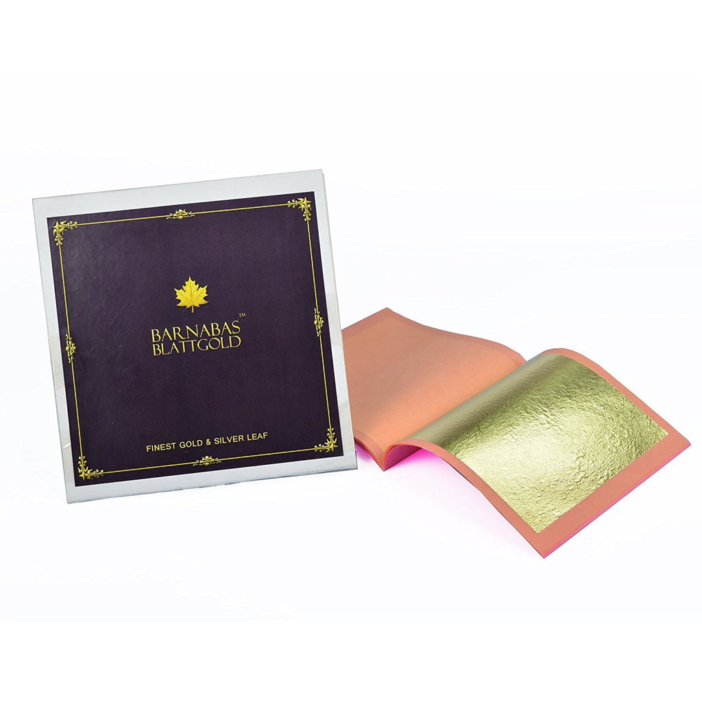 Barnabas Blattgold Gold Leaf - 22K Real Gold [25 Sheets, 3.4 inches] - Loose Sheet for Painting, Arts and Crafts