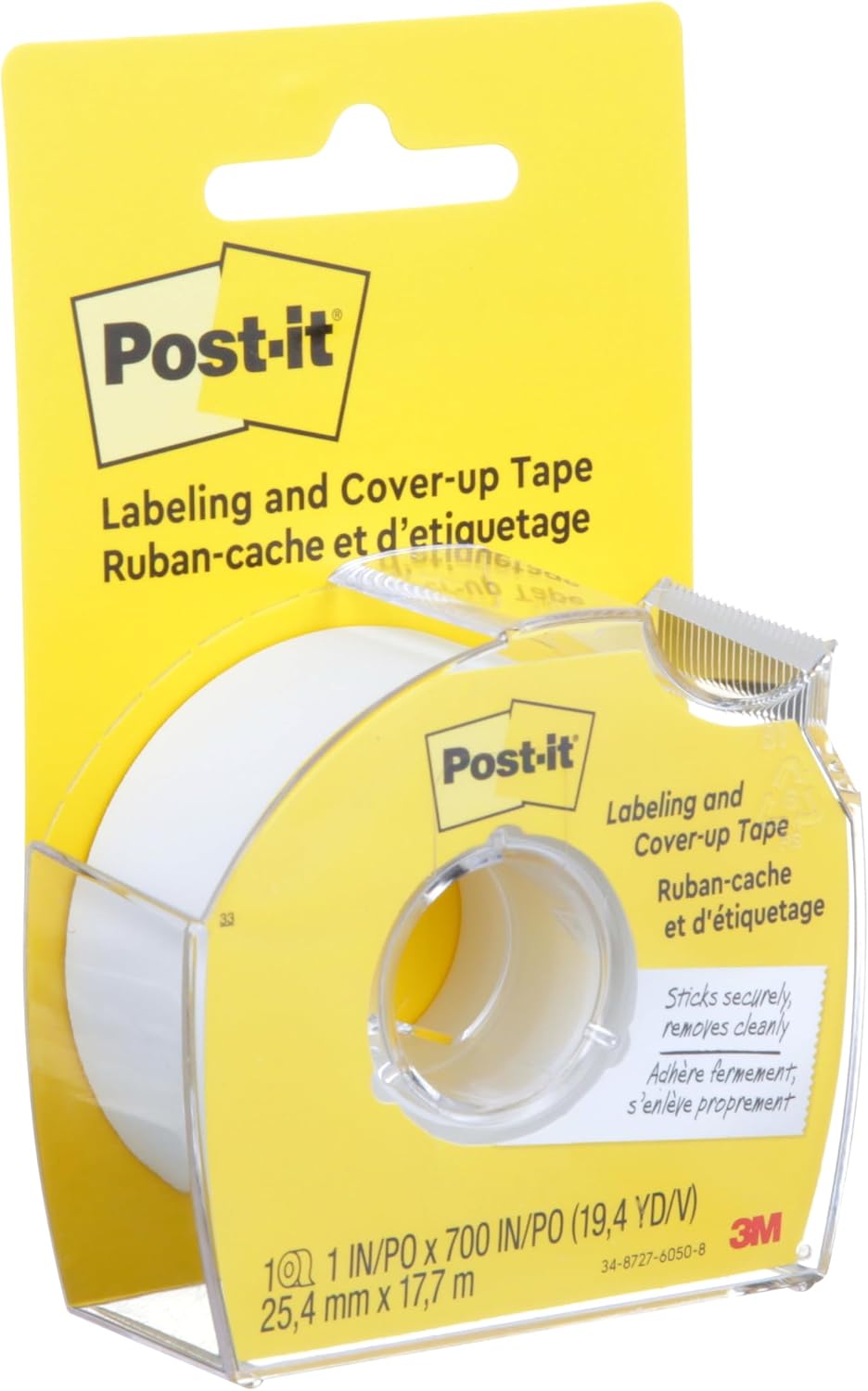 Post-it Labeling and Cover-up Tape 658, 1 in x 700 in (25.4 mm x 17.7 m) - [24 Pack]
