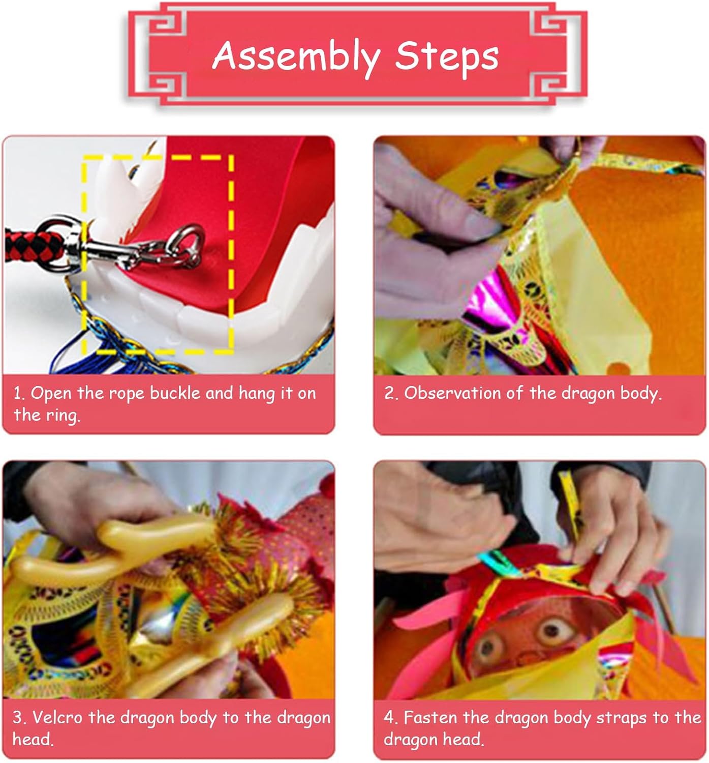 Green Dragon Ribbon with 3D Plastic Dragon Head, Dazzling Light Up Outdoor Dragon Dance Silk Poi for Garden, Park, Handheld Flowy Juggling Fitness Throw Streamer