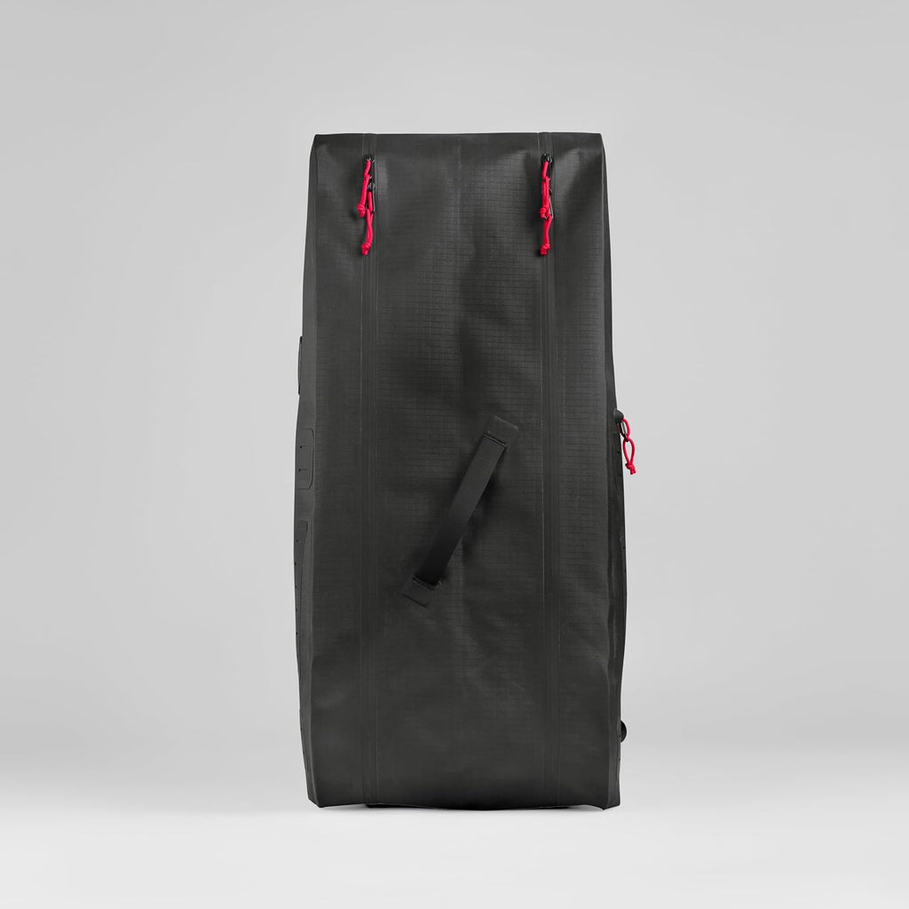 Cancha Racquet Bag Pro, Weatherproof 6-Racquet Tennis Bag for Travel, Black | Ventilated shoe pocket, padded straps and multi-compartment storage for shoes, clothes and gear. Recycled ripstop nylon.