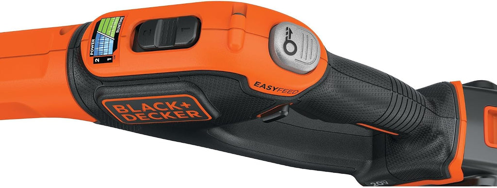 BLACK+DECKER 20V MAX Cordless String Trimmer and Edger, 12 Inch Weed Eater, 2-Speed Control Weed Wacker, 2 Batteries, Charger and Spool Included (LSTE525)