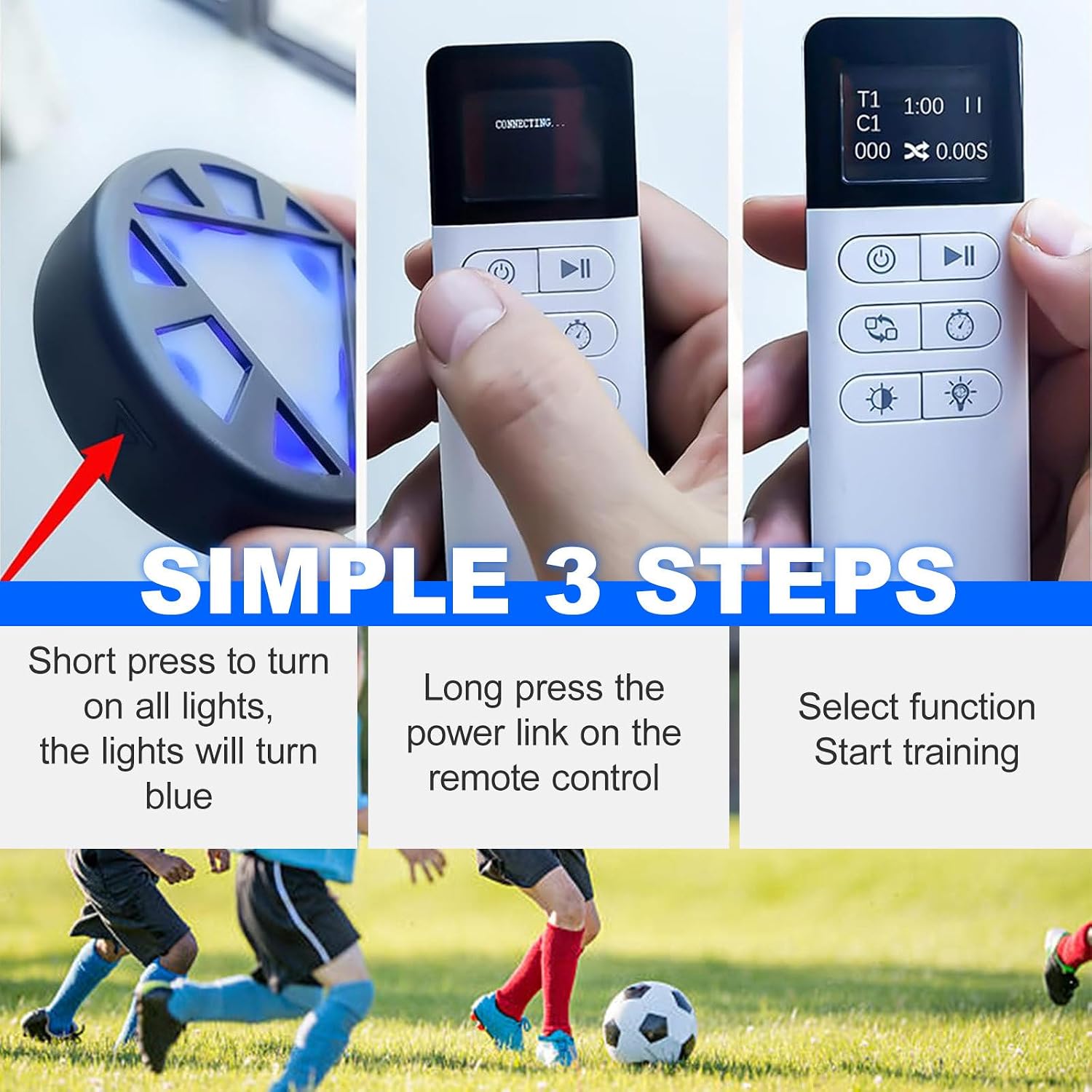 Sports Agility Lights Training Kit,6 Modes - Improves Reaction Time & Agility/Lasts 30 Hours,Reaction Training Light for Tennis/Football/Basketball-Design Different Targeted Training