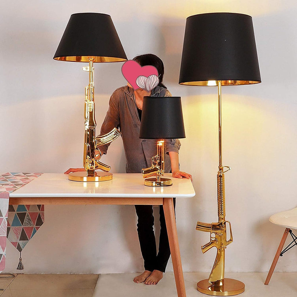 Desk Lamp,Night Light LED Table Lamp,Modern Gold Gun Lights AK47 Luxurious Desk Lamps for Bedroom,Hotel,Living Room,Office and Party Ambience (AK47 Table Lamp)