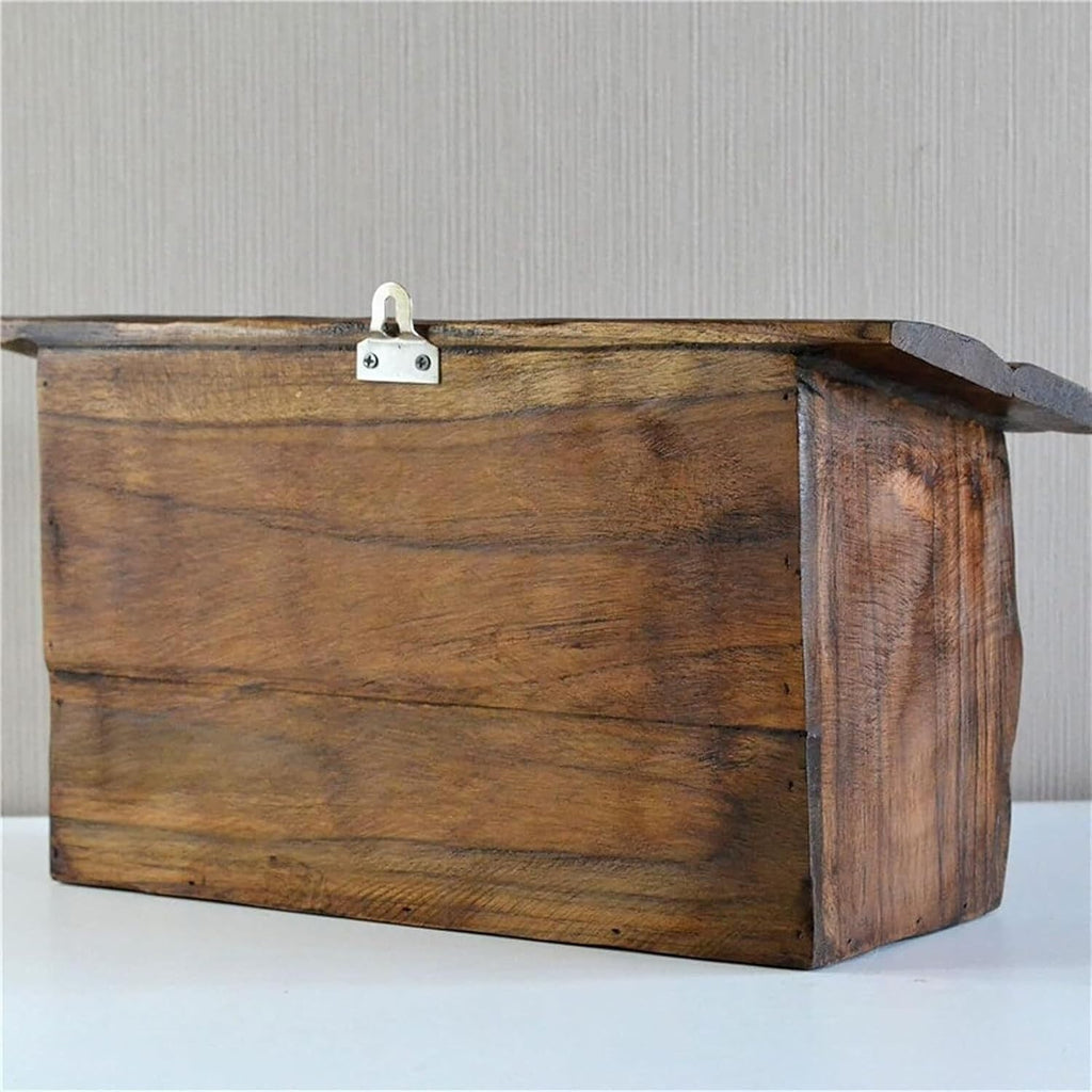 Letterbox Mailbox Dropbox Postbox Wooden Outdoor Mailbox Wall Mounted Newspaper Letter Box Creative Post Box for Home Decor Letter Box Mailboxes Post Box