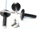 Black Exploding Pop Rivets 3/16' Tri-Fold Small Aluminum Head Steel Mandrel .040 - .354 Grip Range Fastener