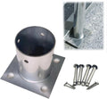 LZMZMQ 3.5 4 Inch Round Post Base, Stainless Steel Flange Anchor Base for Porch/Handrail/Railing/Fences/Mailboxes/Deck Roof, Surface Mount Post Base, 1 2 4 6 10 Pack(2pcs,Dia 110mm(4-3/10'))