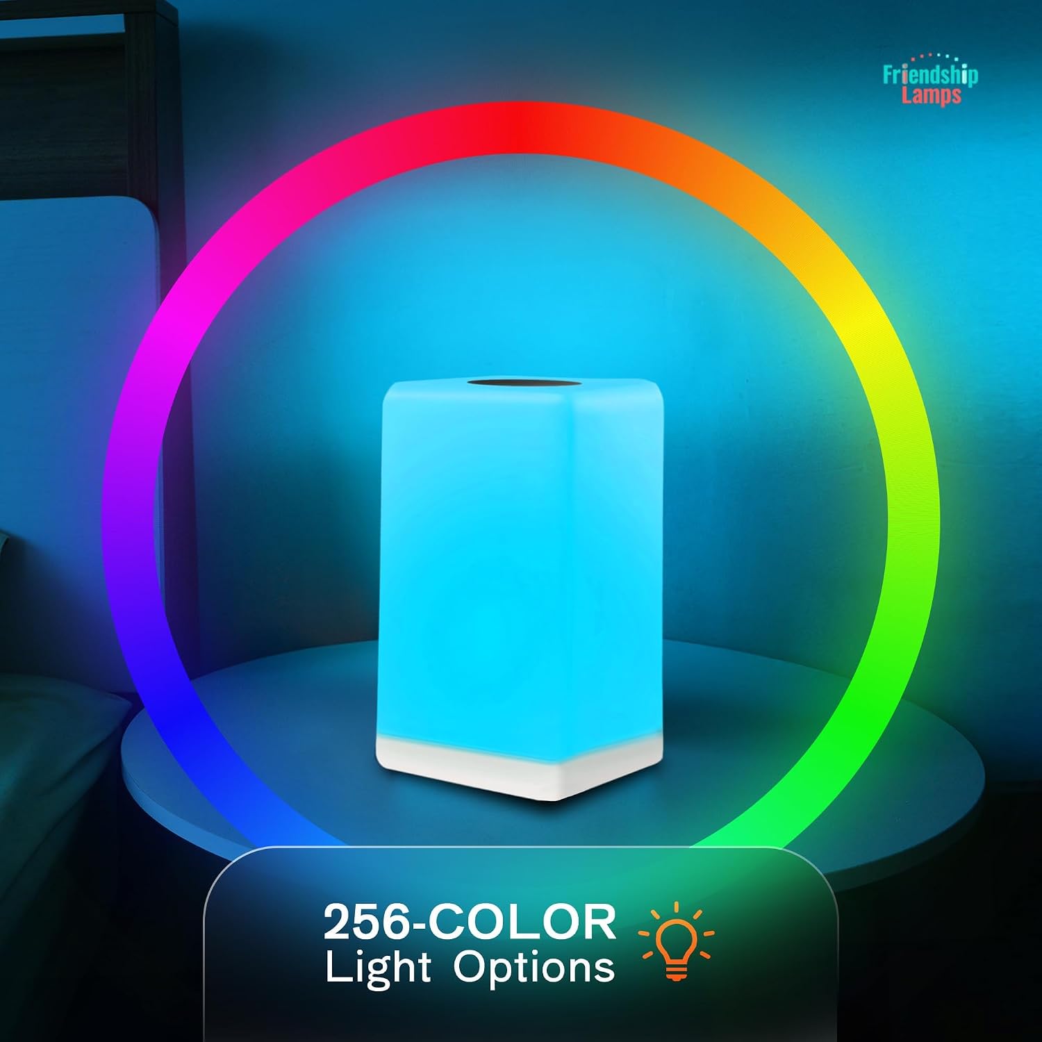 Friendship Lamp FriendLi by Filimin - Subscription Required Wi-Fi LED Light for Long Distance Touch Lamp, Great Gift for Best Friend, Relationship, Family, Unique Gifts, Easy App Setup - Set of 4