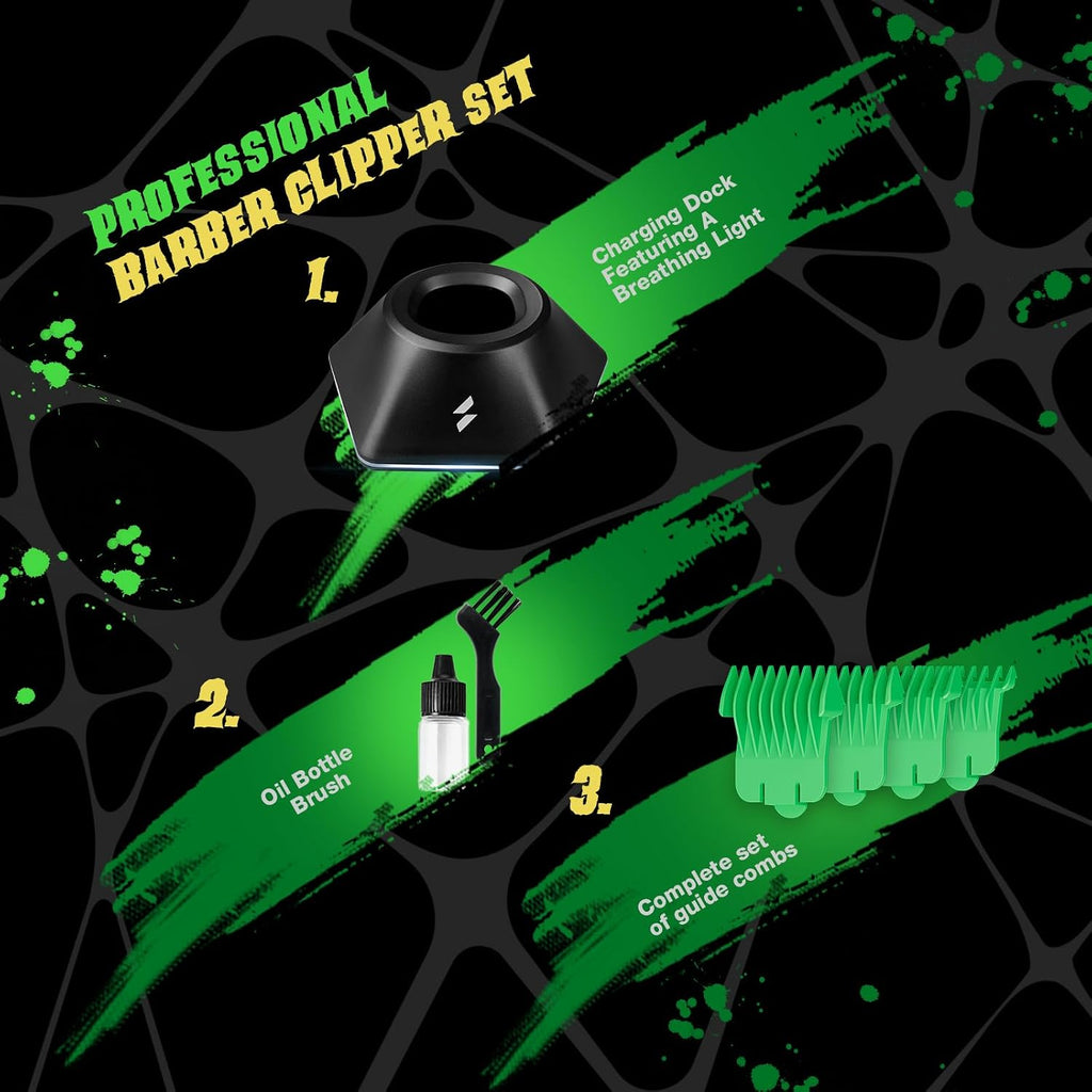 SUPRENT Fangs Professional Barber Trimmers - High-Performance 13,000 RPM Vector Motor Hair Trimmer Set, Professional Finishing Trimmer with AI Speed Control, Precision Detail Trimmer