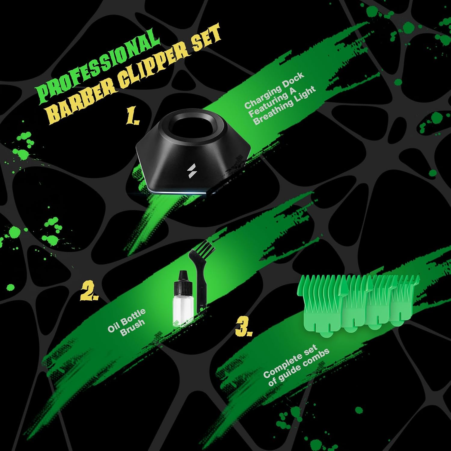 SUPRENT Fangs Professional Barber Trimmers - High-Performance 13,000 RPM Vector Motor Hair Trimmer Set, Professional Finishing Trimmer with AI Speed Control, Precision Detail Trimmer