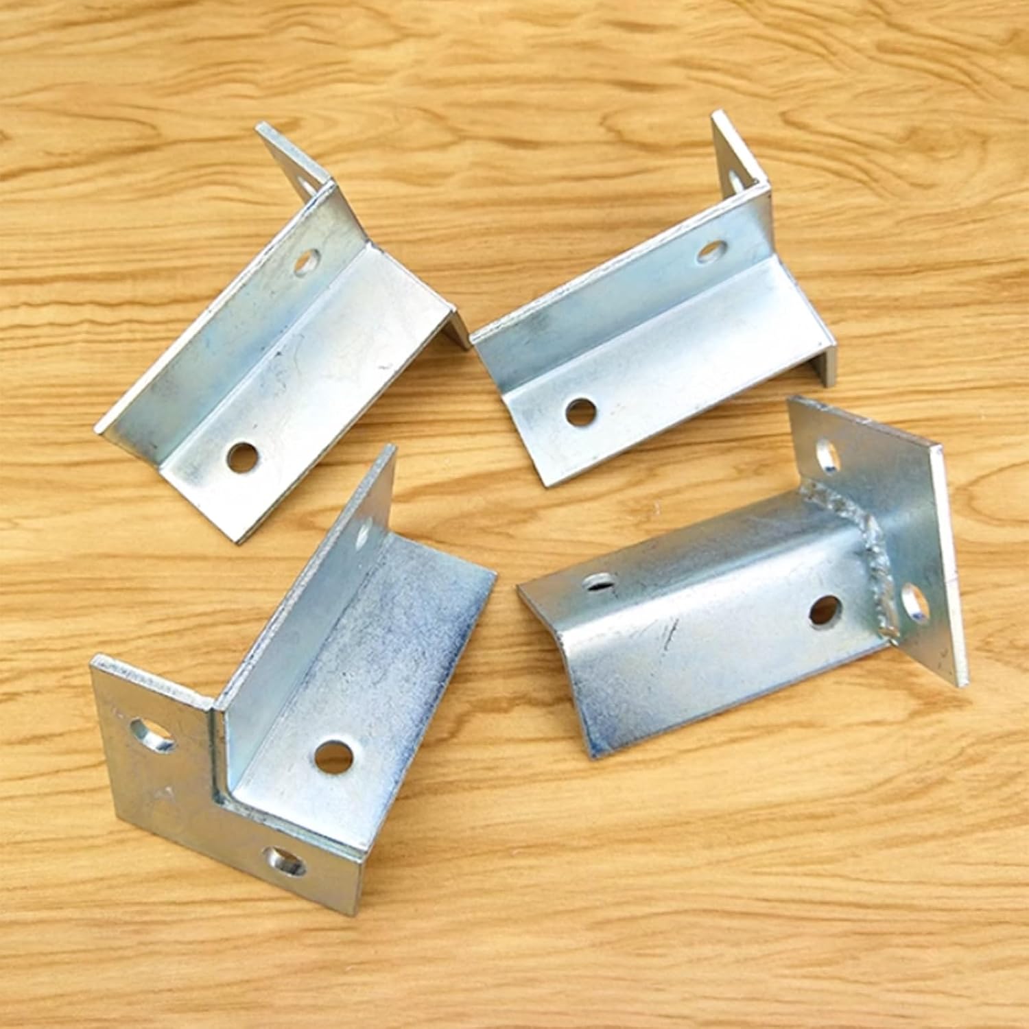 Flexible Post Base Wood to Concrete, Sturdy Stainless Bracket Anchor for Wooden Mailbox/ Patio Fence, Protect Pergola Deck Railing From Lawnmower ( Color : 4 Pcs , Size : 70x70x100 mm(2.7x2.7x4 in) )